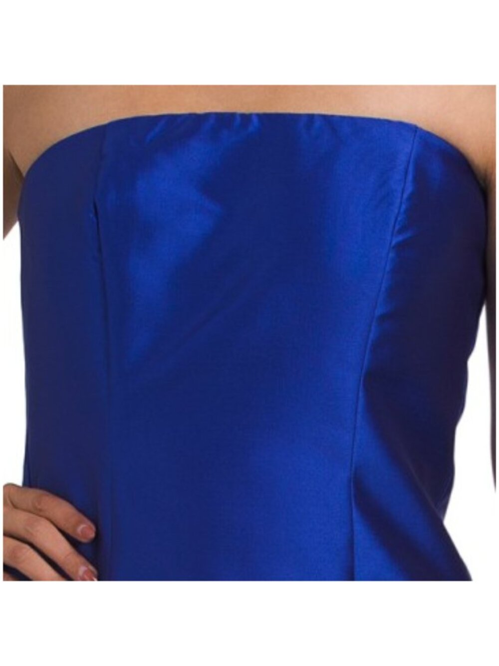 MANIJU Dropped Waist Strapless Mikado Gown - Picture 3 of 4